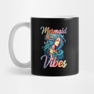 Mermaid Vibes Funny Mermaid For Women Girls Mythical Creature Mermaid Mug